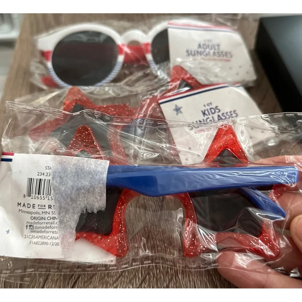 Brand New! Set Of 3 Holiday Festive 4th Of July Sunglasses